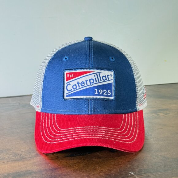 Caterpillar CAT 1925 USA Flag Snapback Mesh Cap/Hat - Picture 1 of 5